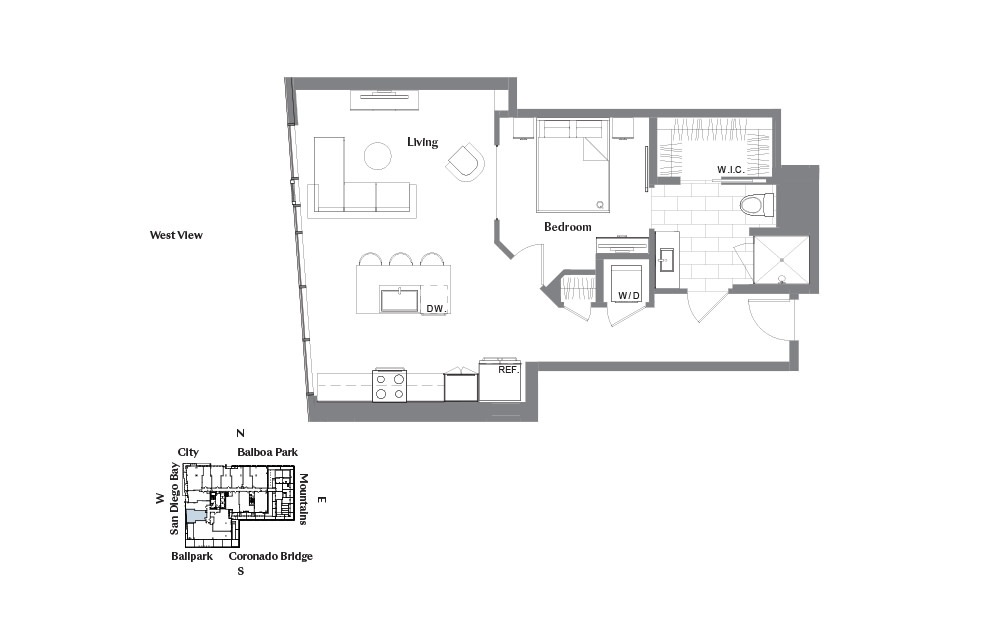 1D.1 - 1 bedroom floorplan layout with 1 bath and 800 square feet. 1D.1 - 1 bedroom floorplan layout with 1 bath and 800 square feet.